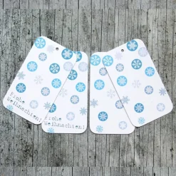 Geschenkanhänger **EISKristall1** von ZWEIFARBIG 8er Set Weihnachten Anhänger Dekoration Weihnachtsdeko Schneeflocke