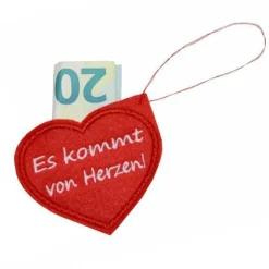 Geschenkanhänger Geldgeschenk Filz Anhänger Filzherz