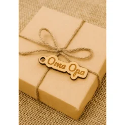 Geschenkanhänger Personalisiertes Namensschild aus Holz – Weihnachts Geschenkanhänger mit Gravur – 3mm Birke