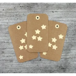 Geschenkanhänger **Sternenschauer** 6er Set von ZWEIFARBIG Kraftpapier Weihnachten Anhänger Dekoration Stern