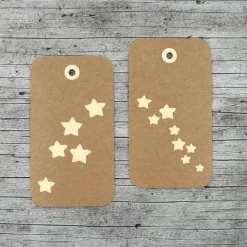 Geschenkanhänger **Sternenschauer** 6er Set von ZWEIFARBIG Kraftpapier Weihnachten Anhänger Dekoration Stern