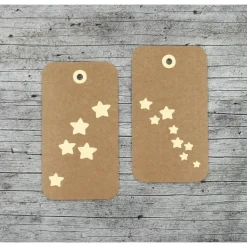 Geschenkanhänger **Sternenschauer** 6er Set von ZWEIFARBIG Kraftpapier Weihnachten Anhänger Dekoration Stern