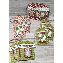 Geschenkanhänger Weihnachten niedliche Anhänger Kinder Geschenk Fest Bär Elch Maus Schneemann Eule Handmade Stampin‘Up!