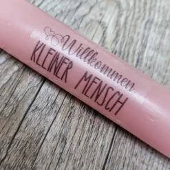 Geschenkbecher  "Willkommen kleiner Mensch"/Kerze / Kerzenhalter / Schutzengel
