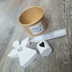 Geschenkbecher  "Willkommen kleiner Mensch"/Kerze / Kerzenhalter / Schutzengel