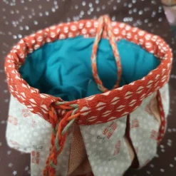 Geschenkbeutel aus Designerstoffen, in japanischem Stil, Omiyage Gift Bag, wieder verwendbar, mit Fingerlooping Kordel