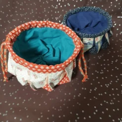 Geschenkbeutel aus Designerstoffen, in japanischem Stil, Omiyage Gift Bag, wieder verwendbar, mit Fingerlooping Kordel