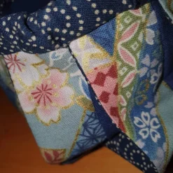 Geschenkbeutel aus Designerstoffen, in japanischem Stil, Omiyage Gift Bag, wieder verwendbar, mit Kumihimo Kordel