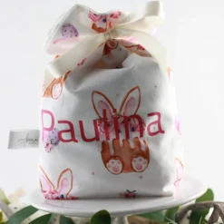 Geschenkbeutel aus Stoff für Ostern für Kinder – personalisiert & wiederverwendbar - Cake Bunny