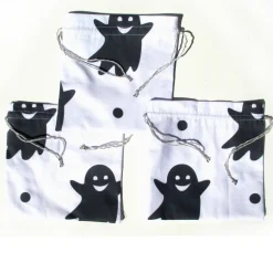 Geschenkbeutel Gespenster aus Baumwolle – Geschenkverpackung mit Tunnelzug