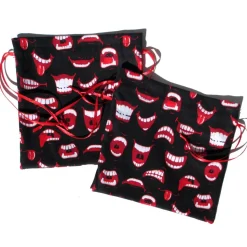 Geschenkbeutel Gruselschnuten aus Baumwolle –  Geschenkverpackung mit Grusel-Muster