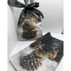 Geschenkbeutel Maus – handgenähtes Unikat