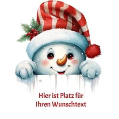 Geschenkbeutel mit Wunschtext Weihnachten Motiv Schneemann