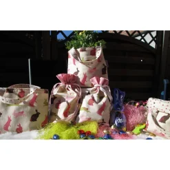 Geschenkbeutel, Osterbeutel, nachhaltige Geschenkverpackung, Hasenmotiv