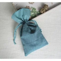 Geschenkbeutel Stoffbeutel aus Leinen mit Band nachhaltig und vielseitig verwendbar