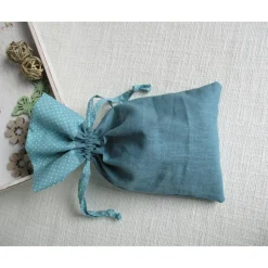 Geschenkbeutel Stoffbeutel aus Leinen mit Band nachhaltig und vielseitig verwendbar