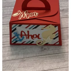 Geschenkbox / Geschenkverpackung zum Geburtstag oder anderen Anlässen, „Maritime Grüße“ Ahoi, Moin, Handarbeit