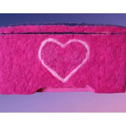 Geschenkbox " Herz ", zum Verpacken oder Verstauen, Styroporbox befilzt