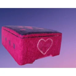 Geschenkbox " Herz ", zum Verpacken oder Verstauen, Styroporbox befilzt