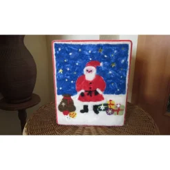 Geschenkbox " Weihnachtsmann ", befilzte Styroporschachtel für Weihnachtsgeschenke