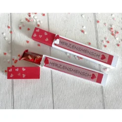 Geschenkbox für Schokoriegel * Herzensmensch * Mitbringsel * Kleinigkeit * personalisiert