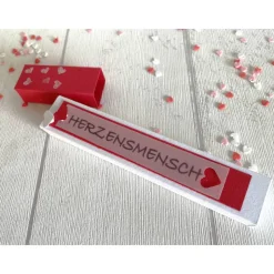 Geschenkbox für Schokoriegel * Herzensmensch * Mitbringsel * Kleinigkeit * personalisiert