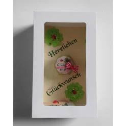 Geschenkbox Glück to go – kreative Verpackung für Geldgeschenk, Glücksbringer & Herzlichen Glückwunsch