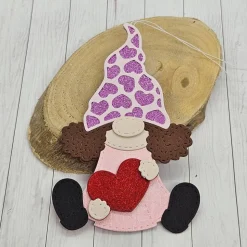 Geschenkbox Herz rosa mit Wichtelanhänger – Perfekt für Verliebte