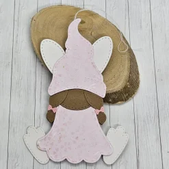 Geschenkbox Ostern mit Hasenwichtel rosa/weiß – originelle Osterverpackung