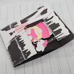 Geschenkbox Ski-Wichteline | Handgefertigt | Box für Geldgeschenke & Gutscheine | Abnehmbarer Anhänger | Winter-Deko