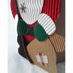 Geschenkbox Weihnachtsmann mit Stock und Sack, Nikolaustag, Weihnachtsgeschenk, Mitbringsel, Handarbeit aus Wellpappe