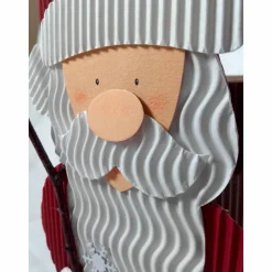 Geschenkbox Weihnachtsmann mit Stock und Sack, Nikolaustag, Weihnachtsgeschenk, Mitbringsel, Handarbeit aus Wellpappe