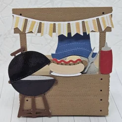 Geschenkbox Wichtelbox Grill – Kreative Verpackung mit Wichtel am Grill