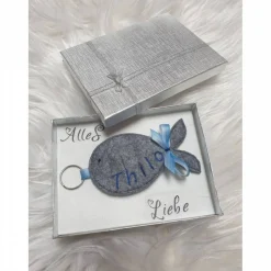 Geschenkbox/Geldgeschenkbox Fisch zur Taufe/Kommunion/Konfirmation/Firmung