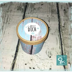 Geschenk/Dekobecher "für Dich", hellblau