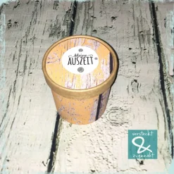 Geschenk/Dekobecher "Kleine Auszeit", gelb