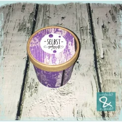 Geschenk/Dekobecher "selbst gekauft", lila