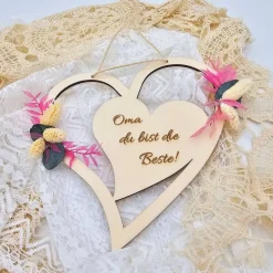 Geschenke von Enkelkindern | Oma ist die Beste | Opa ist der Beste | Holzschild mit Spruch | Geschenke für Großeltern |