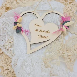 Geschenke von Enkelkindern | Oma ist die Beste | Opa ist der Beste | Holzschild mit Spruch | Geschenke für Großeltern |