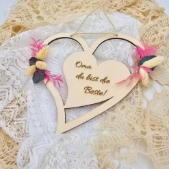 Geschenke von Enkelkindern | Oma ist die Beste | Opa ist der Beste | Holzschild mit Spruch | Geschenke für Großeltern |