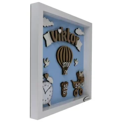 Geschenke zur Geburt, 3D-Babyrahmen, Kinderzimmer Deko, Taufe Geschenk, Bilderrahmen Geburt