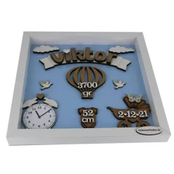 Geschenke zur Geburt, 3D-Babyrahmen, Kinderzimmer Deko, Taufe Geschenk, Bilderrahmen Geburt