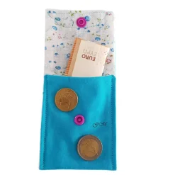 Geschenkebeutel – Kleine Stofftasche für Geschenke & Kindergeldbeutel, Handgemacht,  Türkis