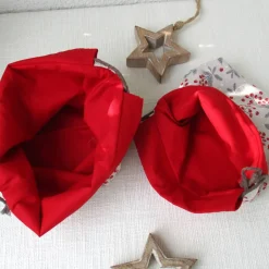 Geschenkebeutel für Weihnachten Advent Kordelzugbeutel