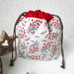 Geschenkebeutel für Weihnachten Advent Kordelzugbeutel