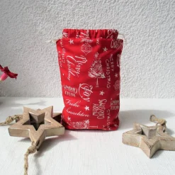 Geschenkebeutel für Weihnachten Advent Kordelzugbeutel