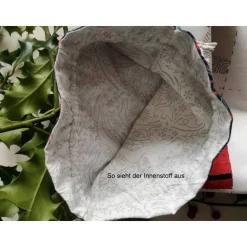 Geschenkebeutel Weihnachten Nr.4 aus Baumwolle Patchworkstoff mit weihnachtlichen Motiven, 20x30cm, wiederverwendbar