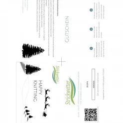 Geschenkgutschein für den Einkauf bei Strickwetter