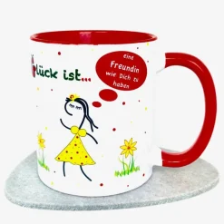 Geschenk-Idee beste Freundin Tasse Glück ist eine Freundin wie Dich zu haben,