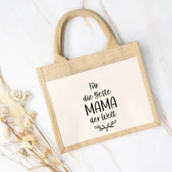 Geschenkidee zum Muttertag – Jutetasche für die beste Mama der Welt